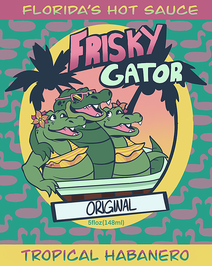 Frisky Gator Original Hot Sauce - Habanero